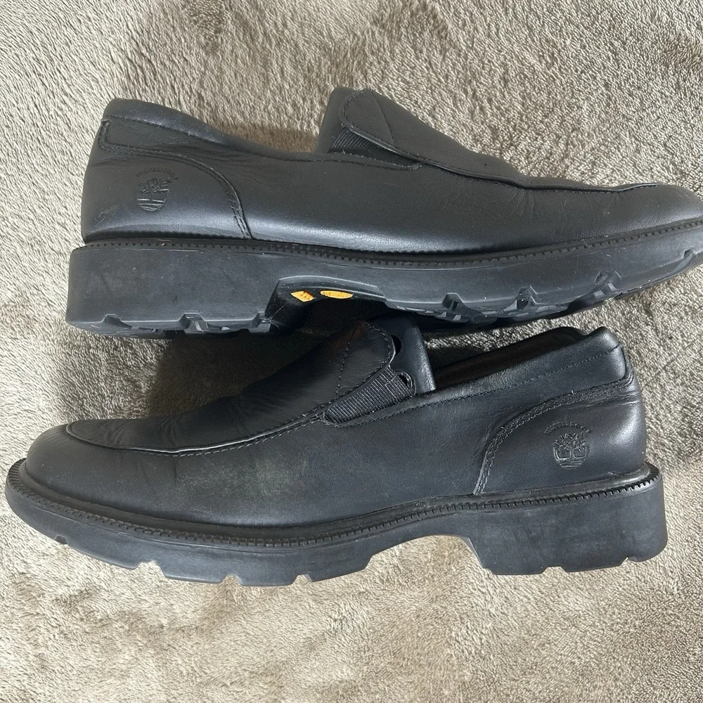 Timberland Smart Comfort Waterproof Black Leather Slip-On Loafer Men's Size 8.5